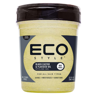 Eco Style Black Castor & Flaxseed Oil Gel – Maximum Hold, 32 oz - ANNS BEAUTY SUPPLY